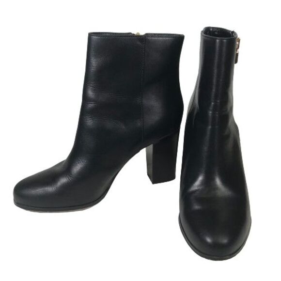 Michael Kors Black Ankle Boots with Gold Zipper - Picture 14 of 16